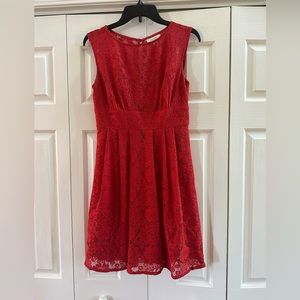 Dress barn red lace dress